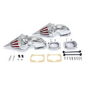 Krator Chrome Dual Sizepike Air Intake Cleaner - Plus Filter Compatible with 2007 Sizeuzuki Boulevard M109