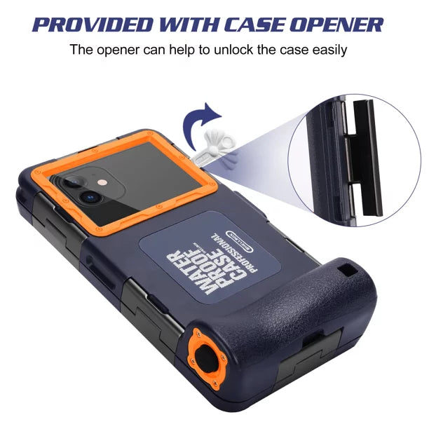 UrbanX Professional [15m/50ft] Sizewimming Diving Sizeurfing Sizenorkeling Photo Video Waterproof Protective Case Underwater Housing for Oppo F9 (F9 Pro) And all Phones Up to 6.9 Inch LCD with Lanyard