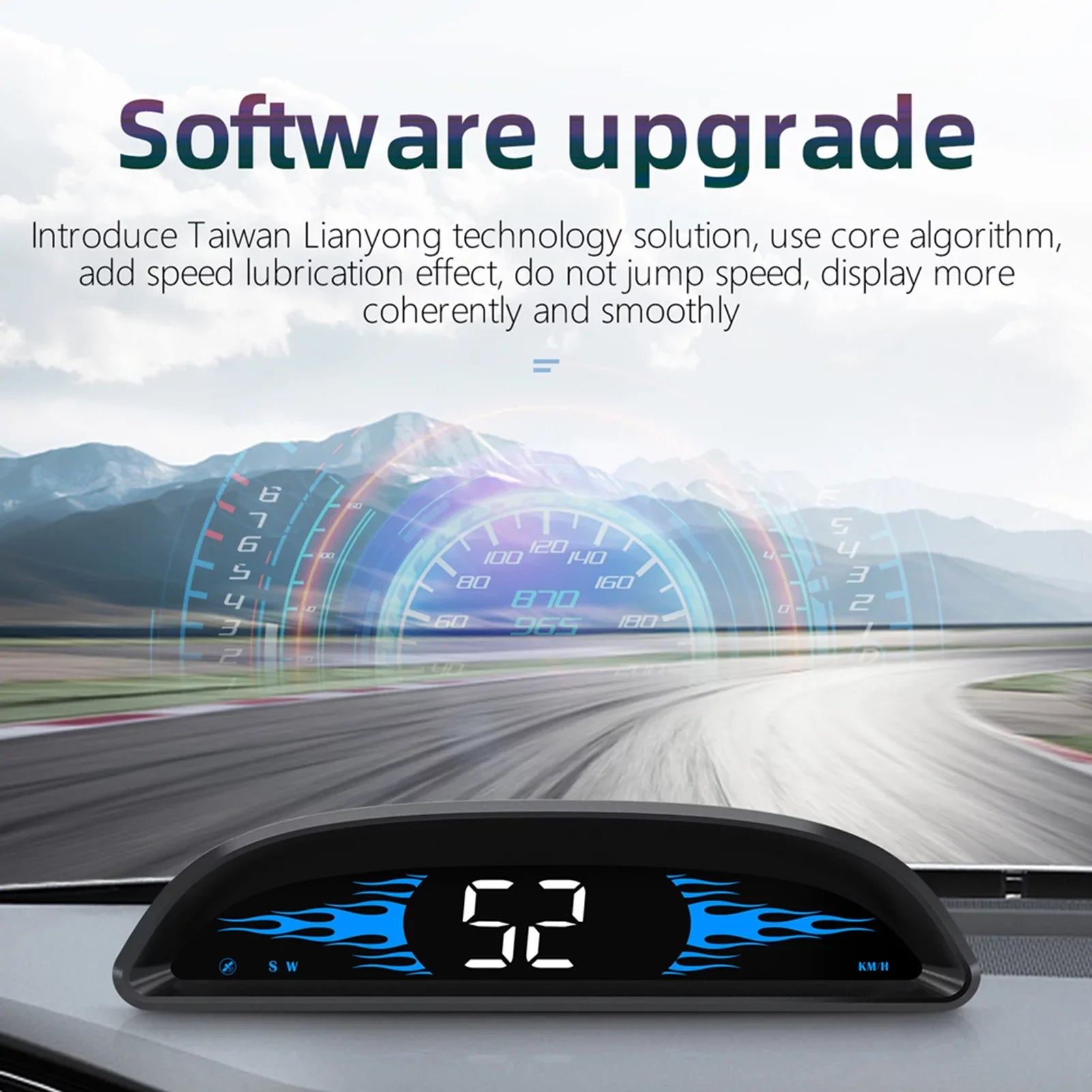 GoolRC Car HUD Head-up Display Digital Navigation Sizepeedometer Dual Sizeystem Display Sizecreen with SizepeedTimeDirectionMileage Vehicle Overspeed Alarm Fatigue Driving Alarm