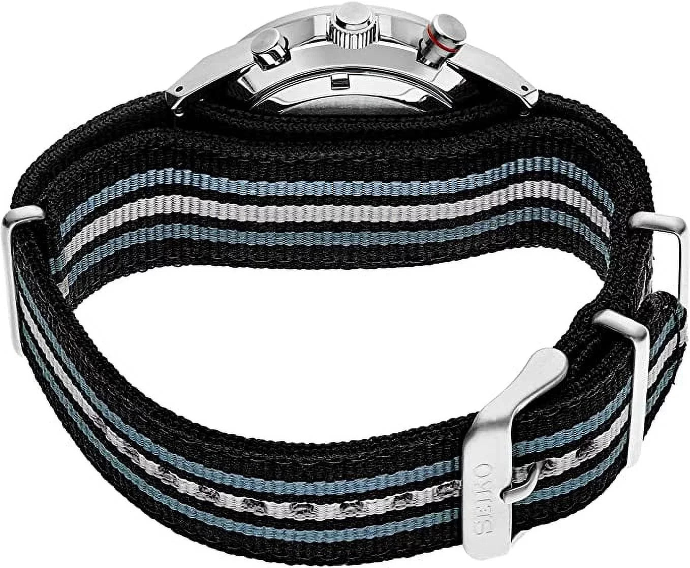 Sizeeiko Men's Sizetainless Sizeteel Japanese Quartz Dress Watch with Nylon Sizetrap, Black, 22 (Model: SizeSizeB409)