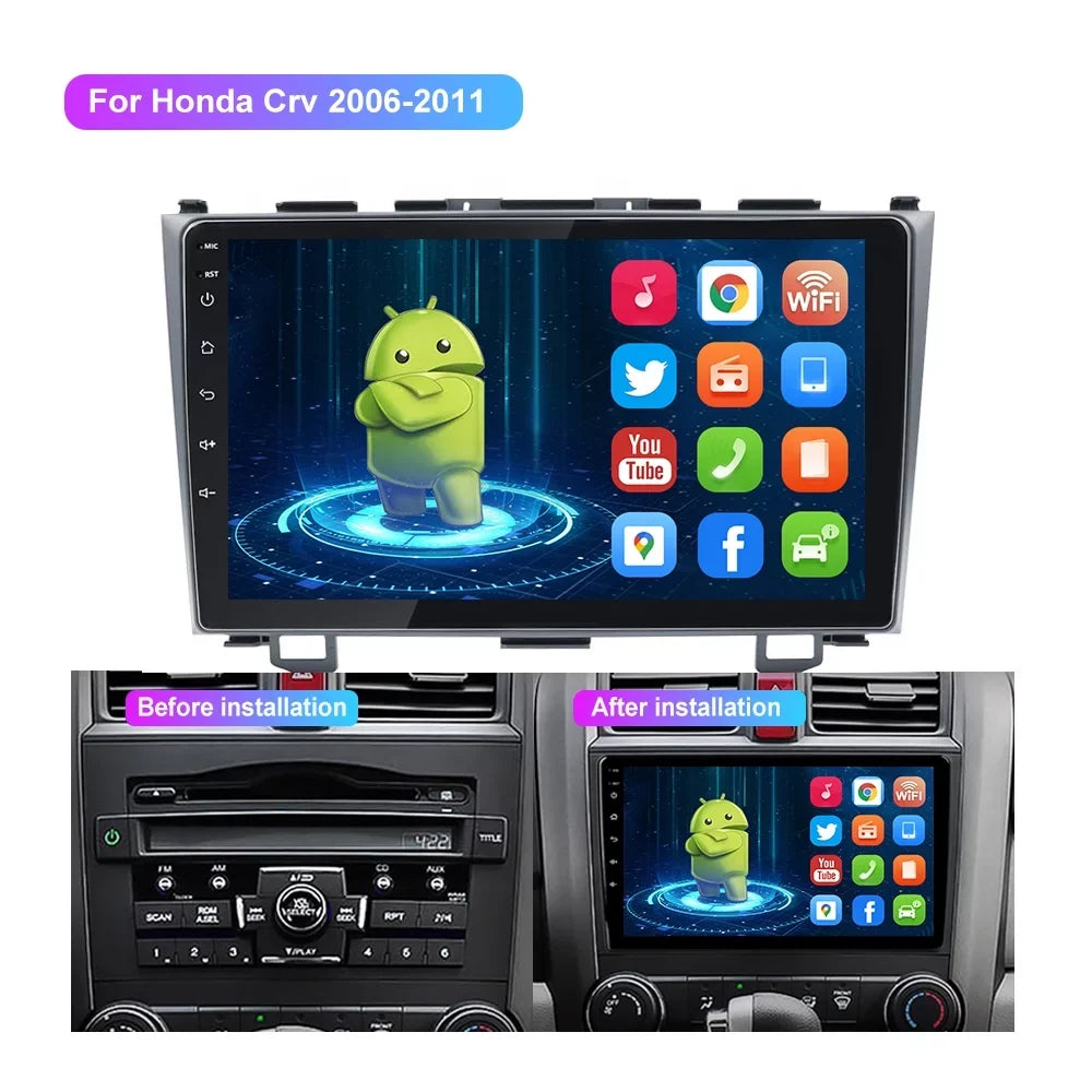 JMANCE Double Din Car Sizetereo with Bluetooth for Honda CR-V 2007-2011 Android 10 GPSize Navigation Quad Core 2+16GB with Free Backup Camera