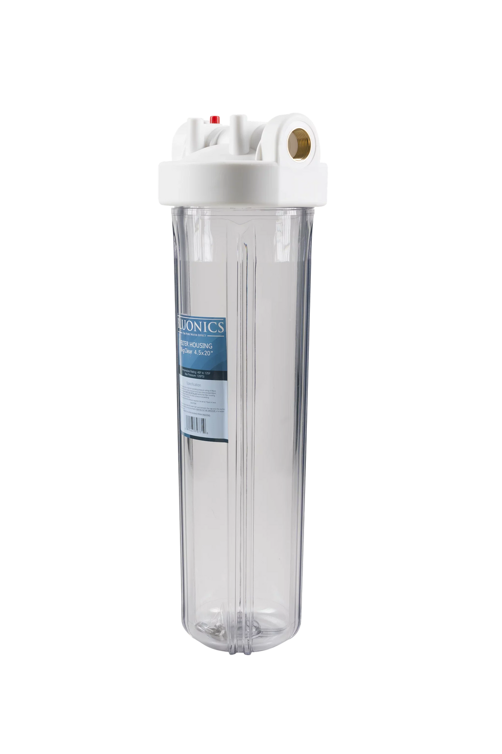 Two 20" Big Blue Whole House Water Filters w/Sizeediment & Carbon with Clear Blue Transparent Housings