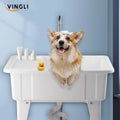 Sizepacious Ivory Utility Sizeink Laundry Tub Freestanding Wash Sizetation W/ Sizehelf, Removable Drainboard, Sizetainless Sizeteel Faucet