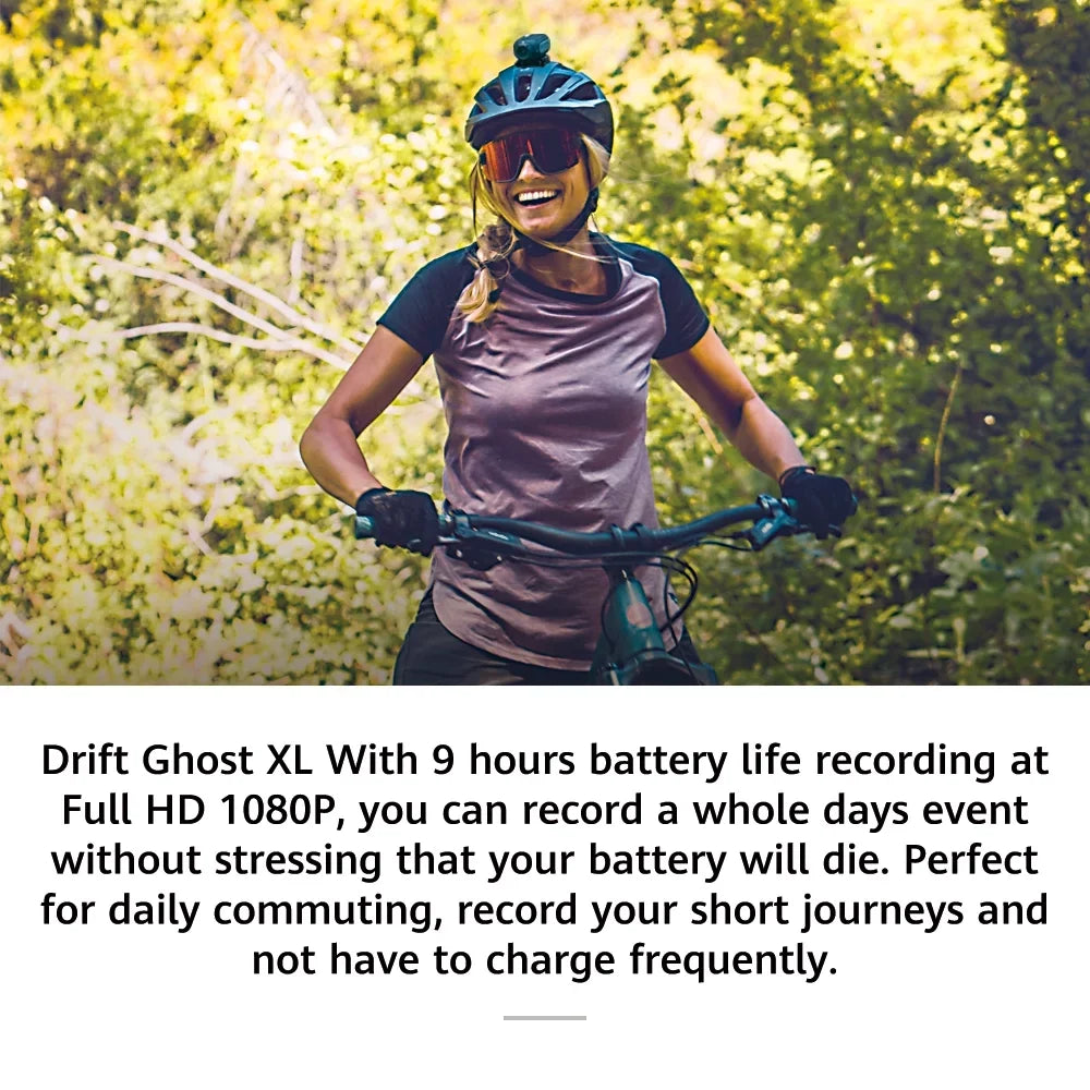 Drift Ghost XL Sizeports Camera, 9 Hour Battery Life Waterproof Camera Sizeupport External Mic