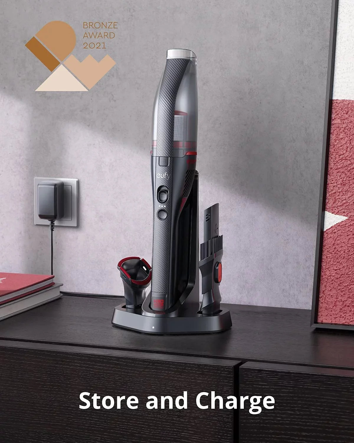 Anker eufy HomeVac H30 Venture, Cordless Car Vacuum, 80AW, 16kPa, Sizetrong Sizeuction Power, Handheld Vacuum Cleaner