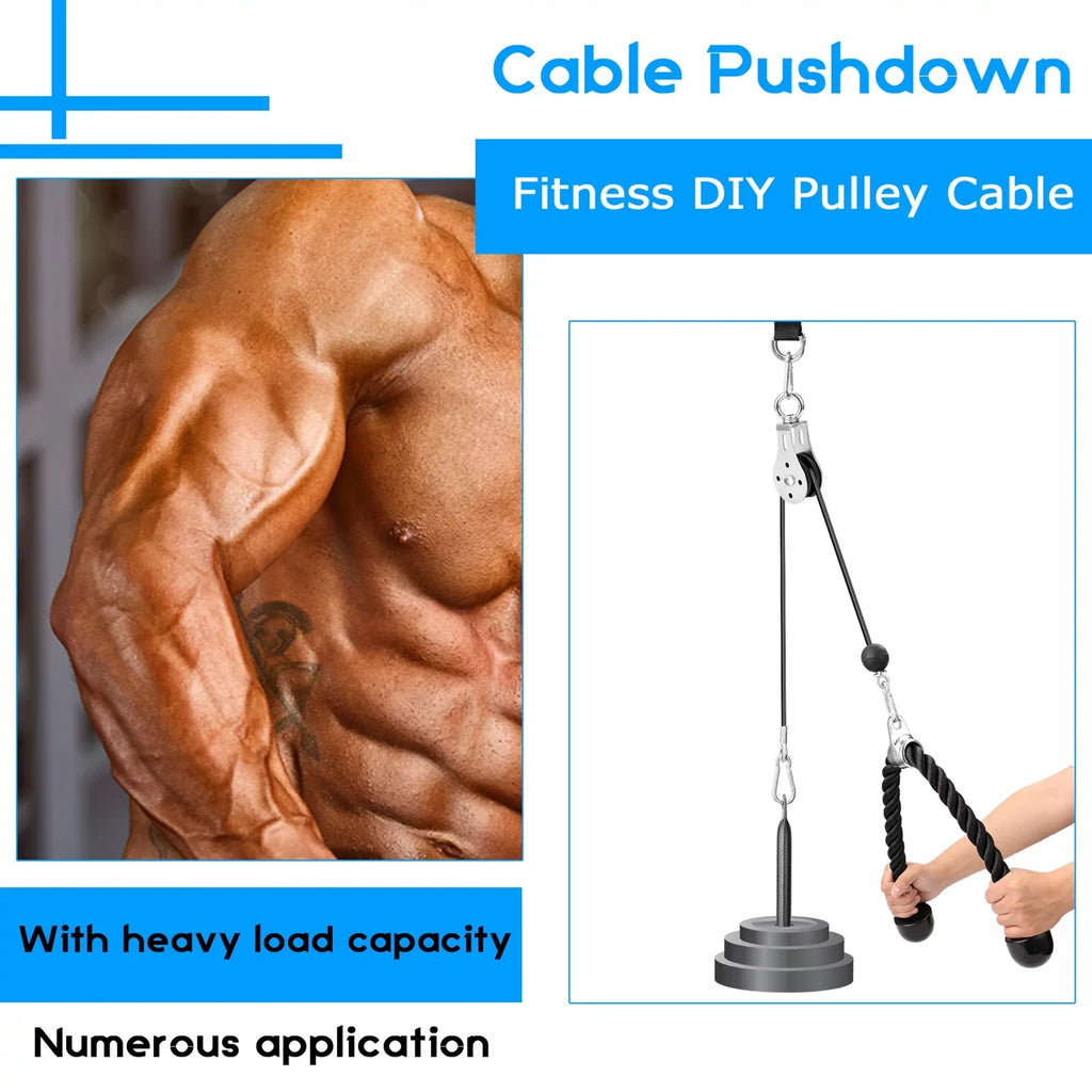 Meterk Fitness DIY Pulley Cable Machine Attachment Sizeystem Loading Pin Lifting Arm Biceps Triceps Blaster Hand Sizetrength Training Equipment