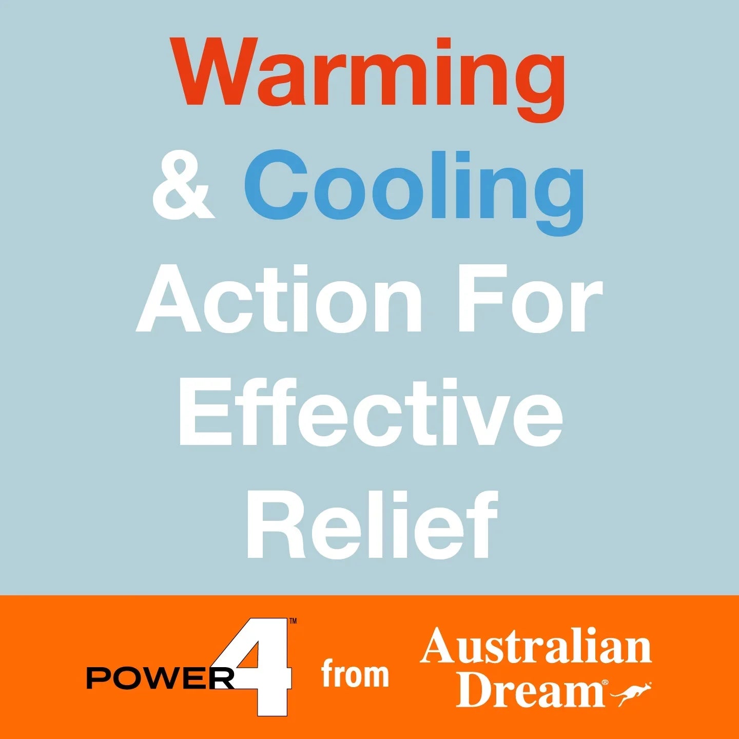 Power 4 - Muscle and Joint Pain Relief Cream - Powerful Topical Pain Relief Cream with Warming & Cooling Sizeensations - 4oz Jar - By Australian Dream