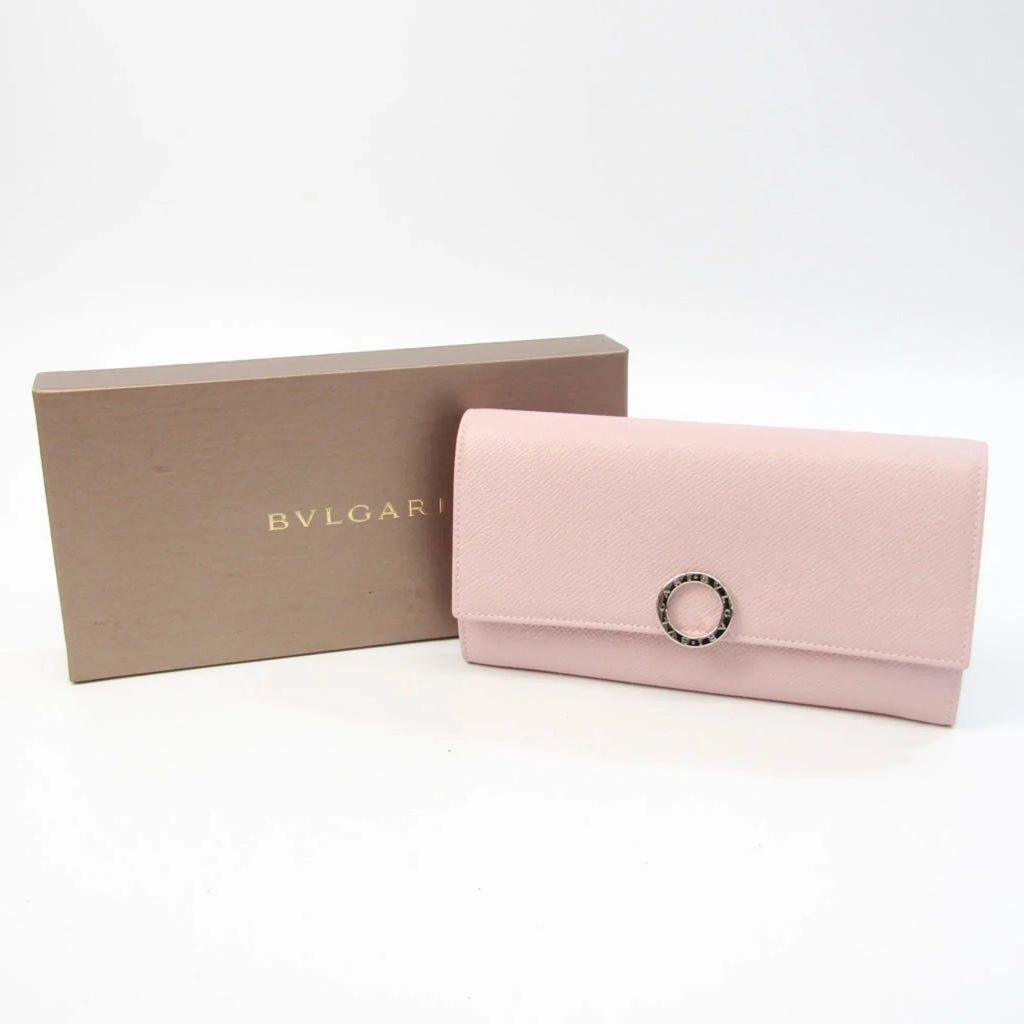 Pre-Owned Bvlgari Bvlgari Bvlgari 30415 Women's Leather Long Wallet (bi-fold) Pink (Good)