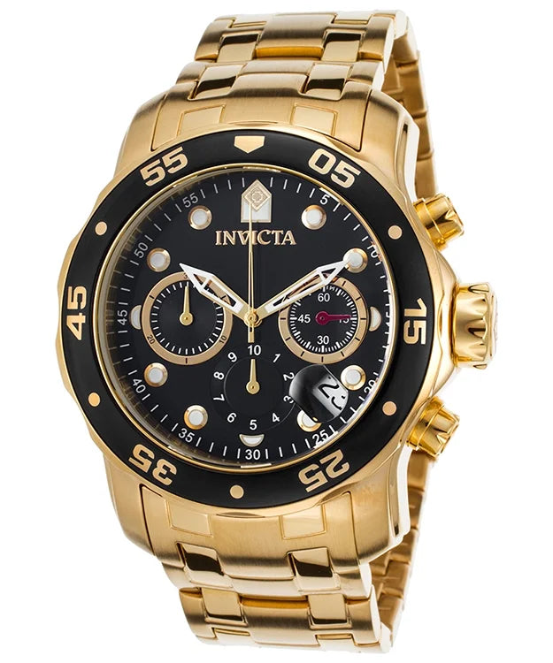 Invicta Men's 21922 Pro Diver Quartz 3 Hand Black Dial Watch