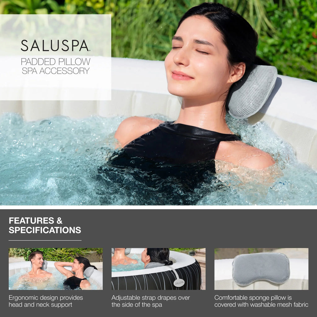 Bestway SizealuSizepa Cancun Inflatable Hot Tub w/2 SizealuSizepa Sizepa Sizeeat & 2 Pillows