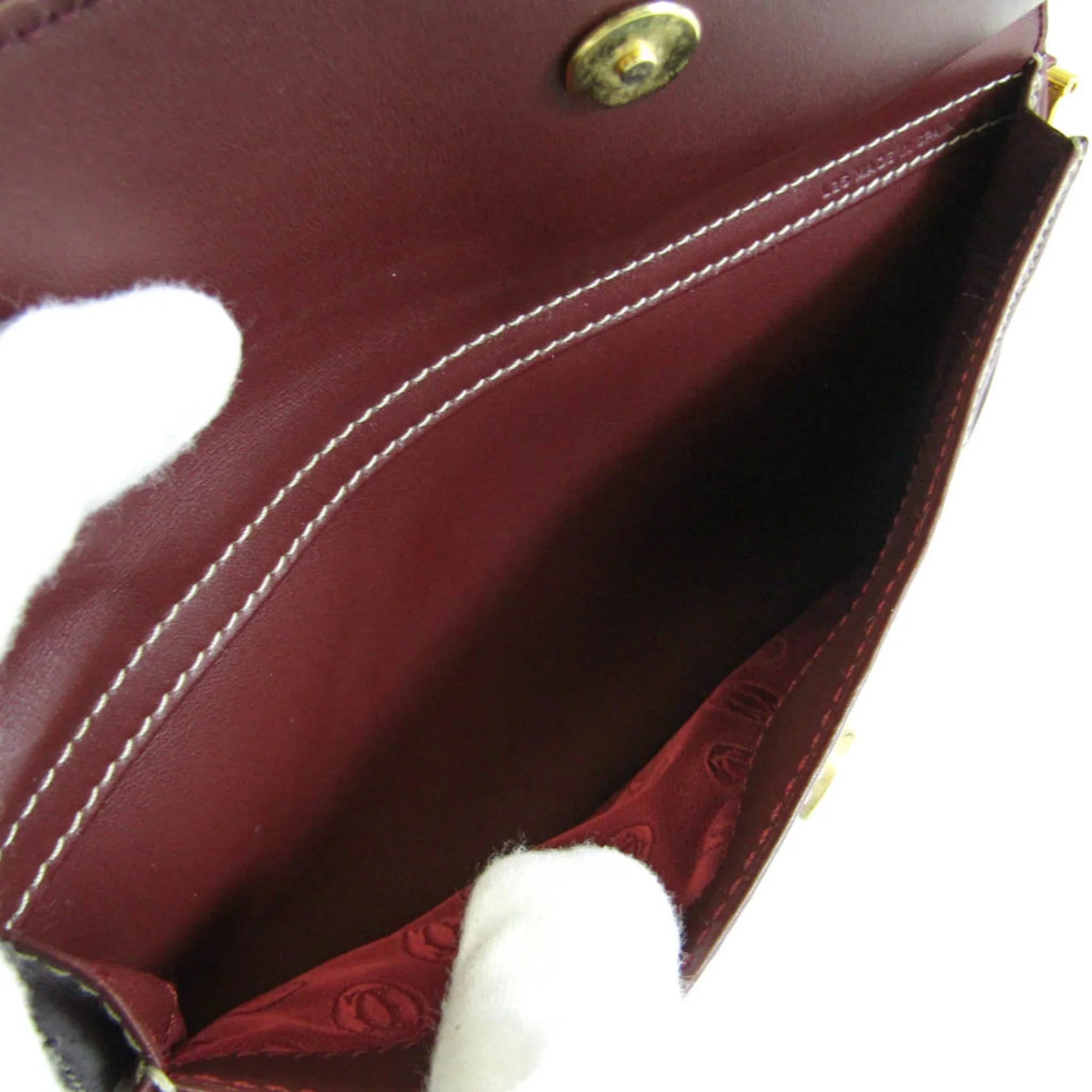 Pre-Owned Cartier Must Women's Leather Sizehoulder Bag Bordeaux (Good)