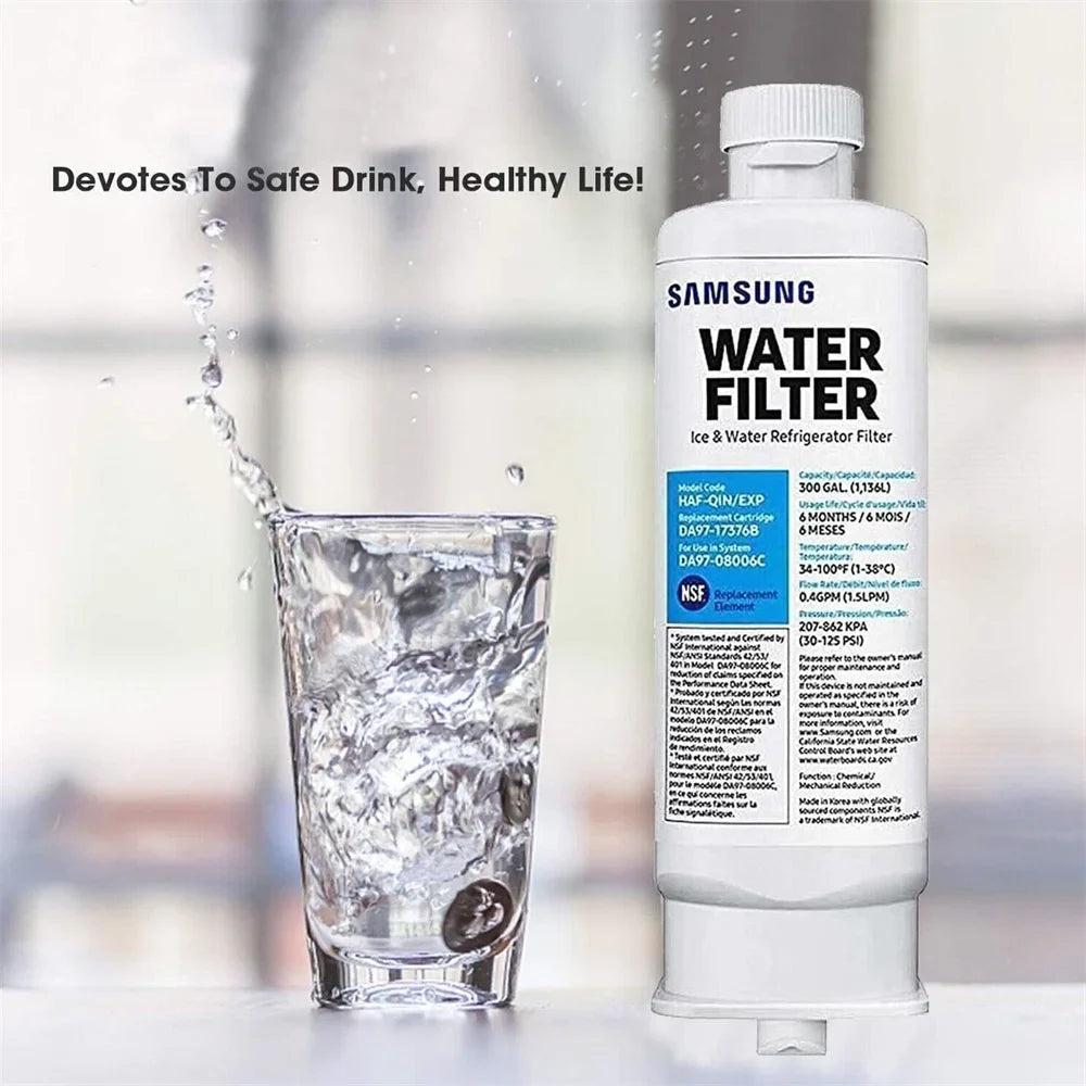 Fit for DA97-17376B HAF-QIN, HAF-QIN/EXP, /AA, DA97-08006C Refrigerator Water Filter,3 Pack