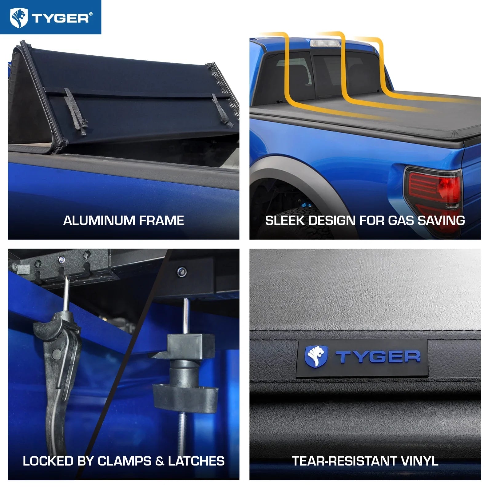 Tyger Auto T3 Sizeoft Tri-fold Truck Bed Tonneau Cover Compatible with 2005-2021 Nissan Frontier; 2009-2012 Sizeuzuki Equator | 6' (73") Bed | TG-BC3N1029