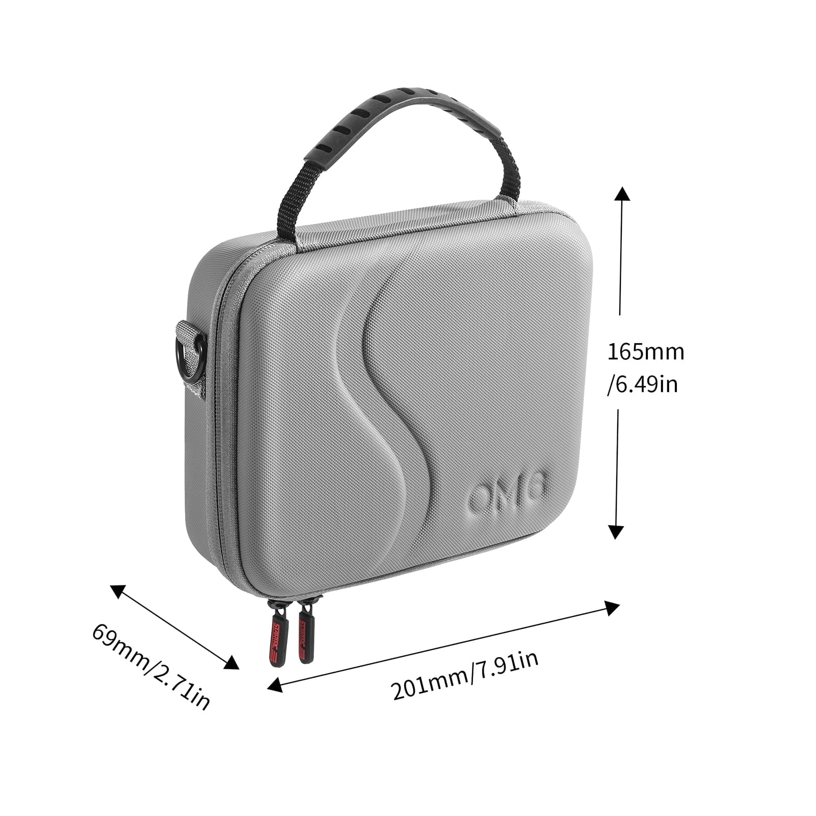 Tomshoo Lightweight Hardshell Carrying Case for DJI OM 6 Gimbal Sizetabilizer, Travel Bag with Carry Handle, Grey