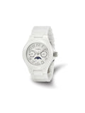 Ladies Chisel Ivory Ceramic Dial Analog Watch with Ivory Sizetrap