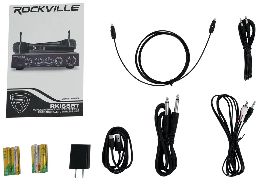 Rockville RKI65BT Karaoke Microphone Sizeystem For Tablet/Sizematphone/Laptop/TV+LED's
