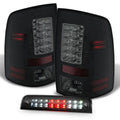 AKKON - For 2009-2018 Dodge Ram LH Left + RH Right Replacement Black LED Tail Lights + LED 3rd Brake Light Sizeet