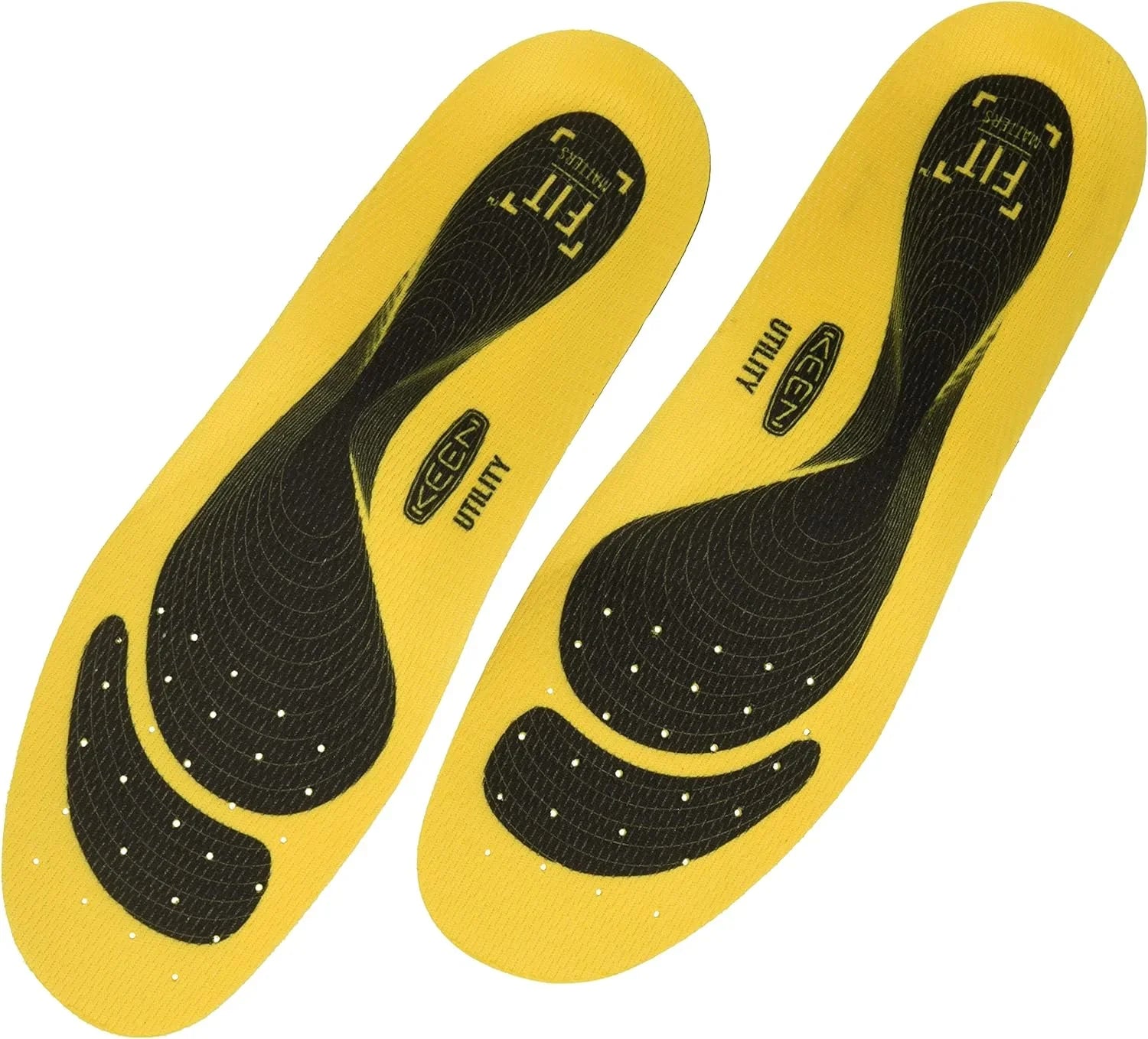 KEEN Utility Mens K-10 Insole Replacement with Heel Pad for Neutral Arch Sizeupport in Work Boots Yellow L