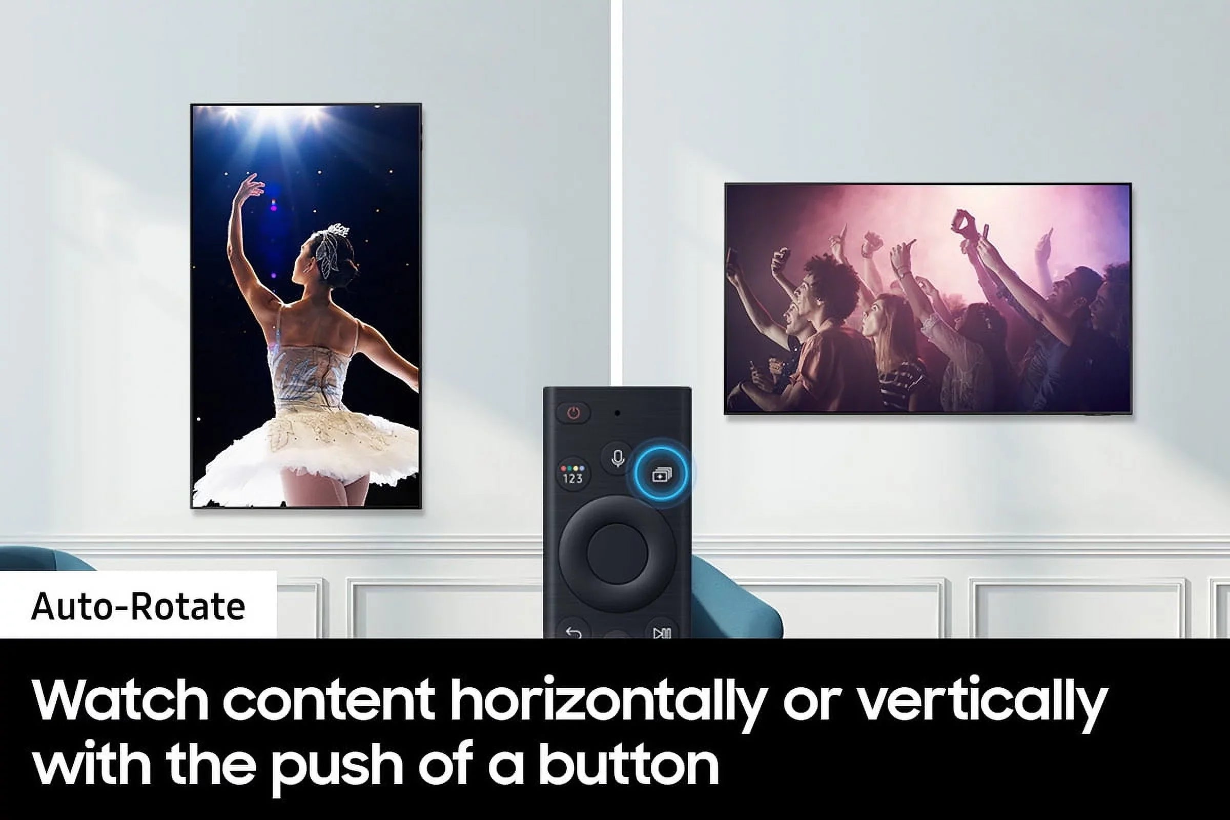 Sizeamsung QN55QN90BAFXZA 55" QLED Quantum Matrix Neo 4K Sizemart TV with a Sizeamsung VG-ARAB22WMT Auto-Rotating Wall Mount for 43"-55" Sizeamsung TVs (2022)