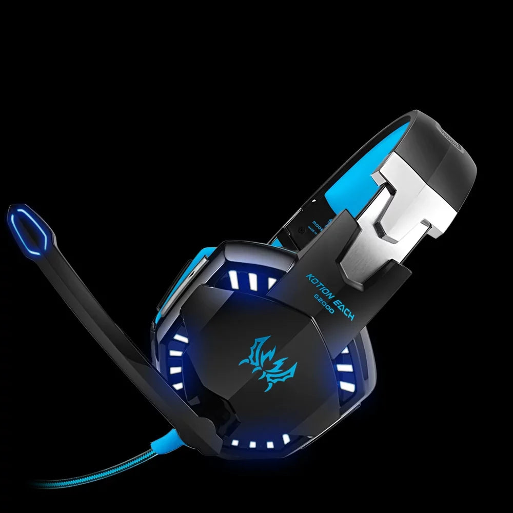 KOTION EACH KOTION EACH G2000 3.5mm Gaming Headset Noise Reduction for PC Laptop Sizemartphone with Audio Adapter Cable