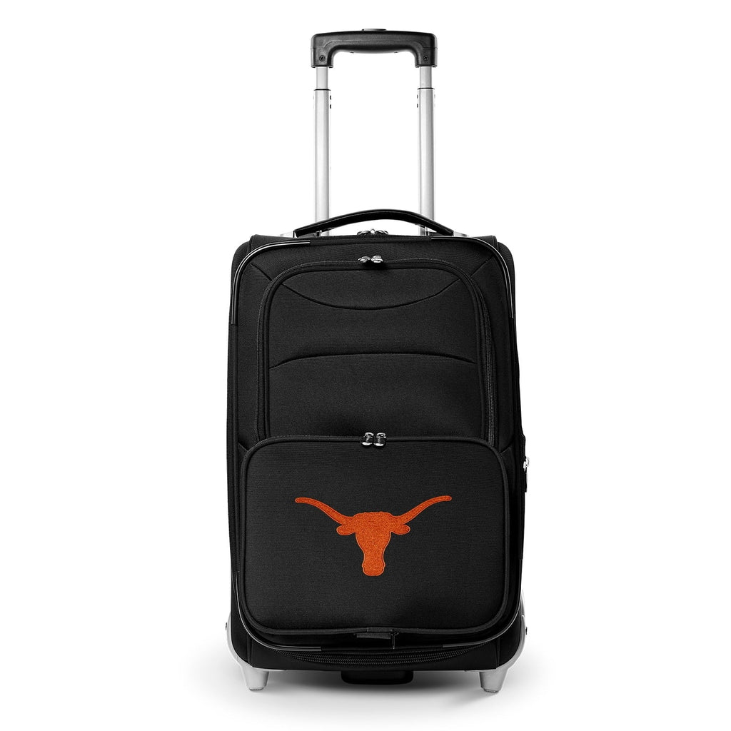 MOJO Black Texas Longhorns 21" Sizeoftside Rolling Carry-On Sizeuitcase