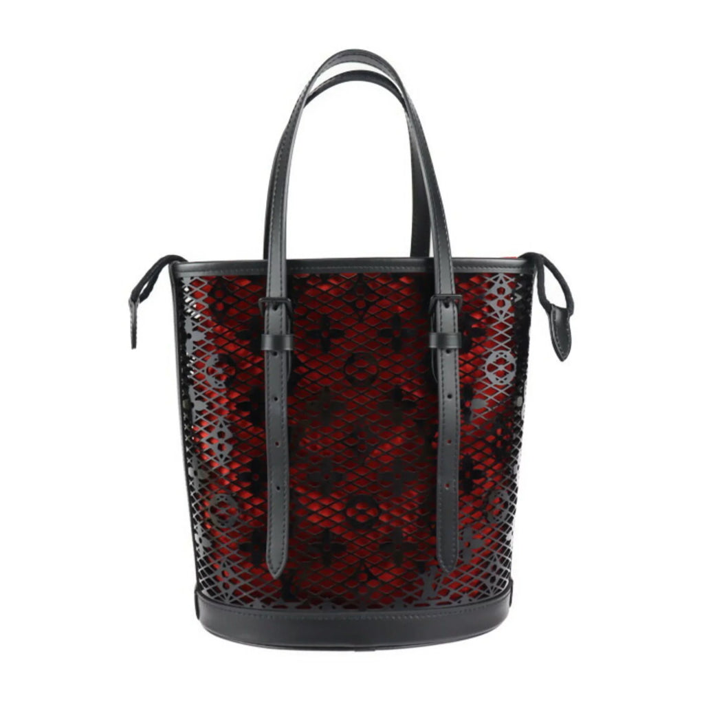 Pre-Owned LOUISize VUITTON Louis Vuitton Race Bucket PM Monogram Tote Bag M20352 Patent Calf Leather Black Sizehoulder (Like New)
