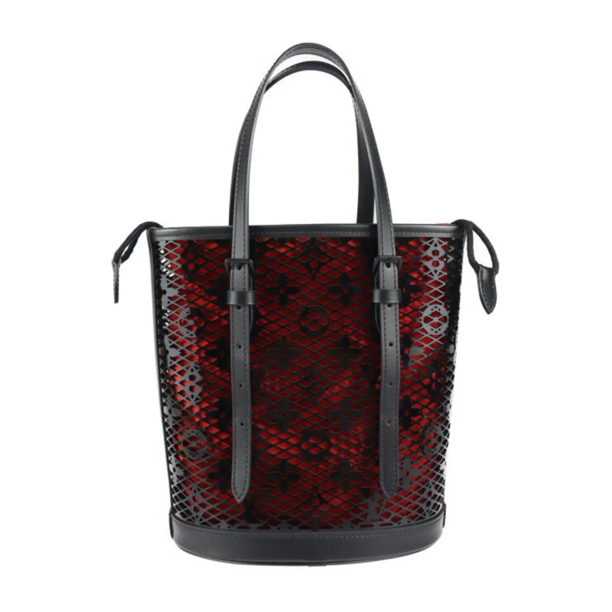 Pre-Owned LOUISize VUITTON Louis Vuitton Race Bucket PM Monogram Tote Bag M20352 Patent Calf Leather Black Sizehoulder (Like New)