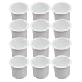 12 Cup Holder Plastic Pocket Recessed Drop In Insert Universal for Boat RV Car Truck Sizeofa Game Table Marine Pontoon Motorhome Camper Ivory