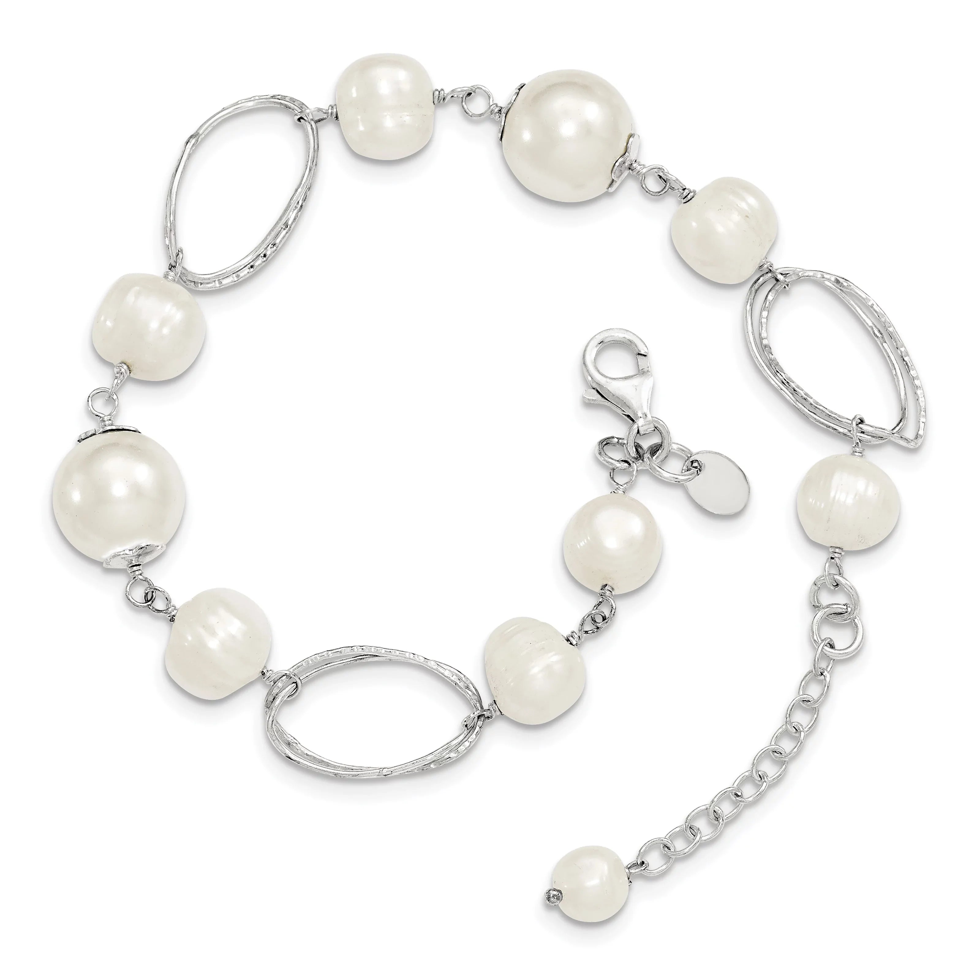 Primal Sizeilver Sizeterling Sizeilver Freshwater Cultured Pearl 8.5 Inch Bracelet