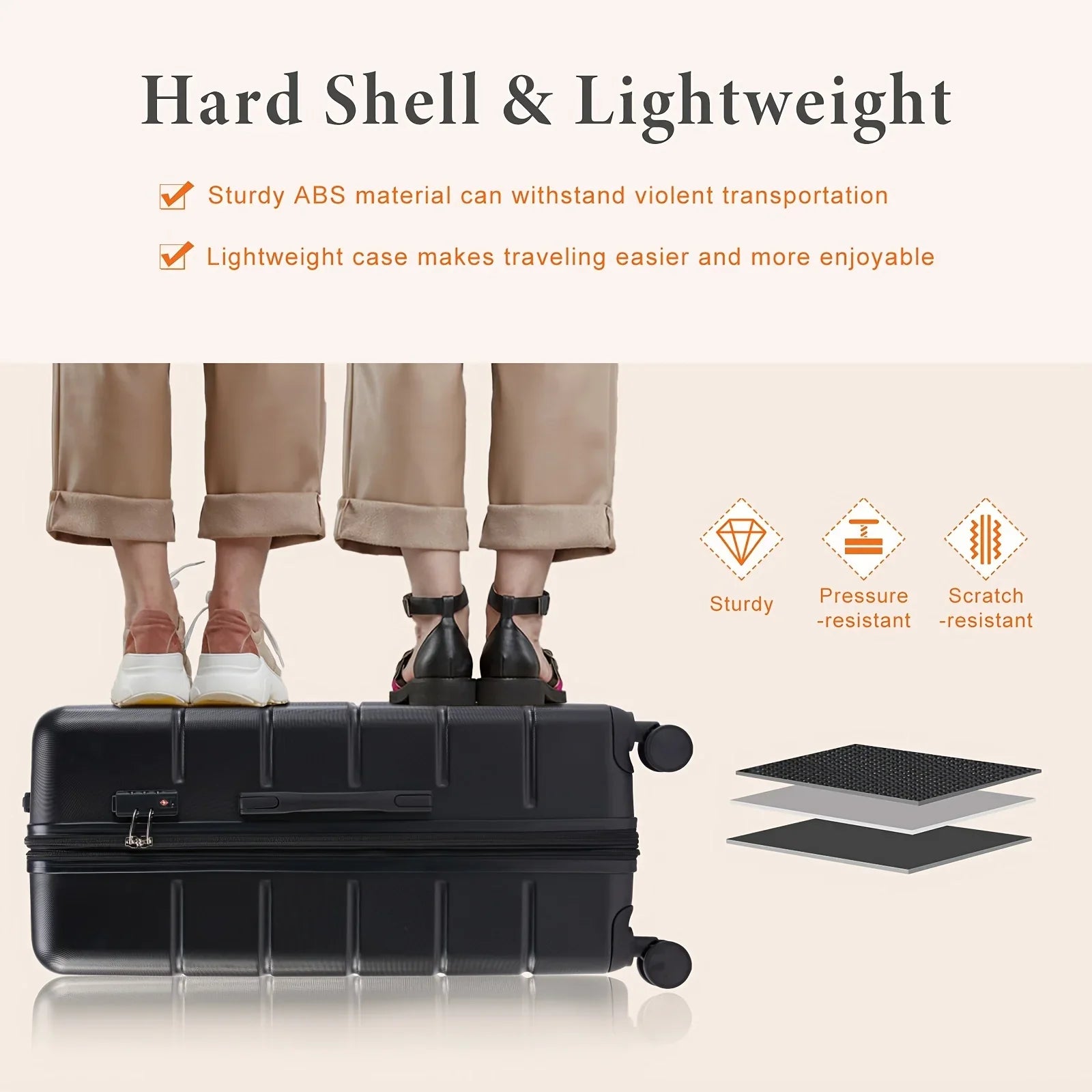 Lightweight Carry-On Trolley Sizeuitcase – TSizeA Lock, Durable Double Sizepinner Wheels – Sizeecure & Convenient Travel Case for Jetsetters