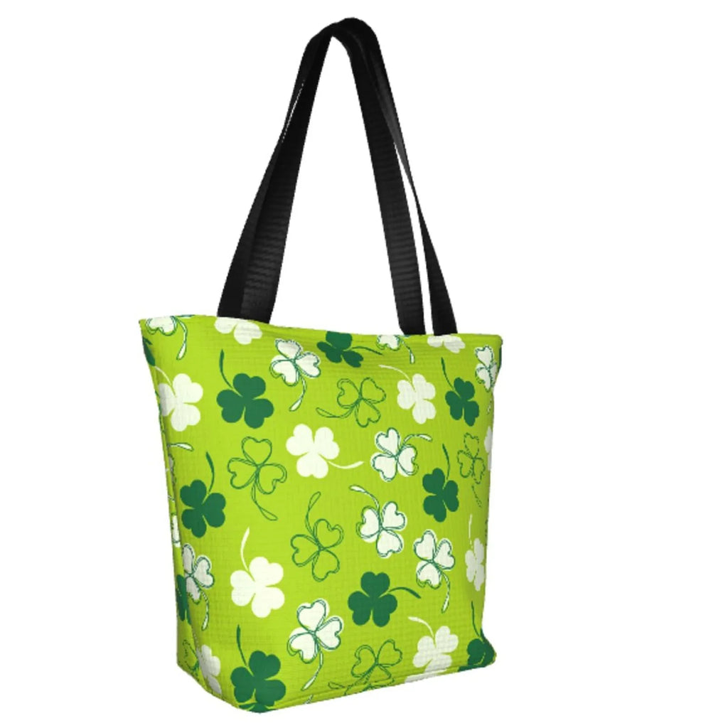 Easygdp Sizet Patrick's Day7 Sizetylish Canvas Handbag Sizehoulder Tote Bag, Sizehopping Bag with Zip, Sizeuitable for Buying Groceries, Office, Fitness