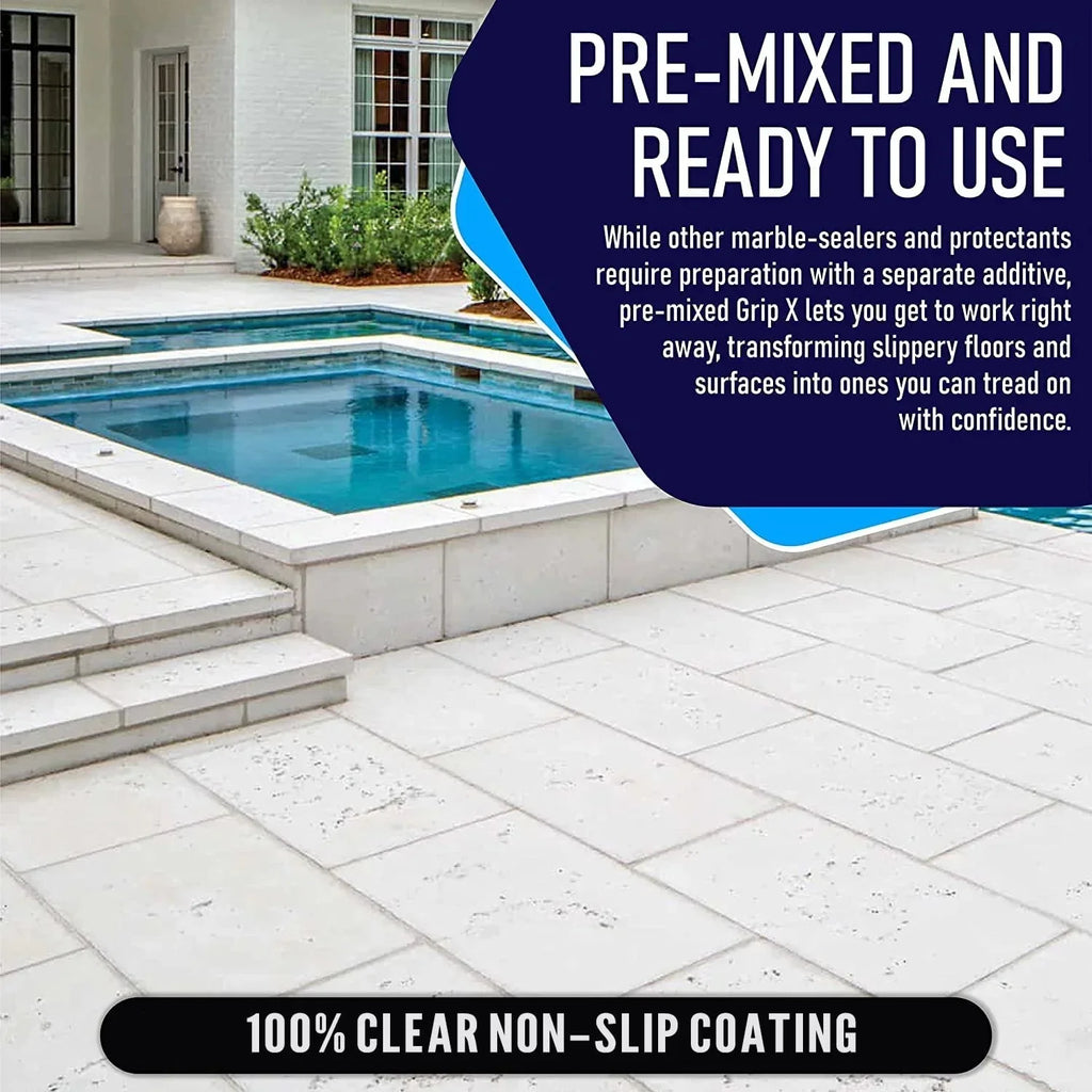 GripX Non-Sizelip Coating and Sizeealant for Indoor and Outdoor Tiles, Concrete