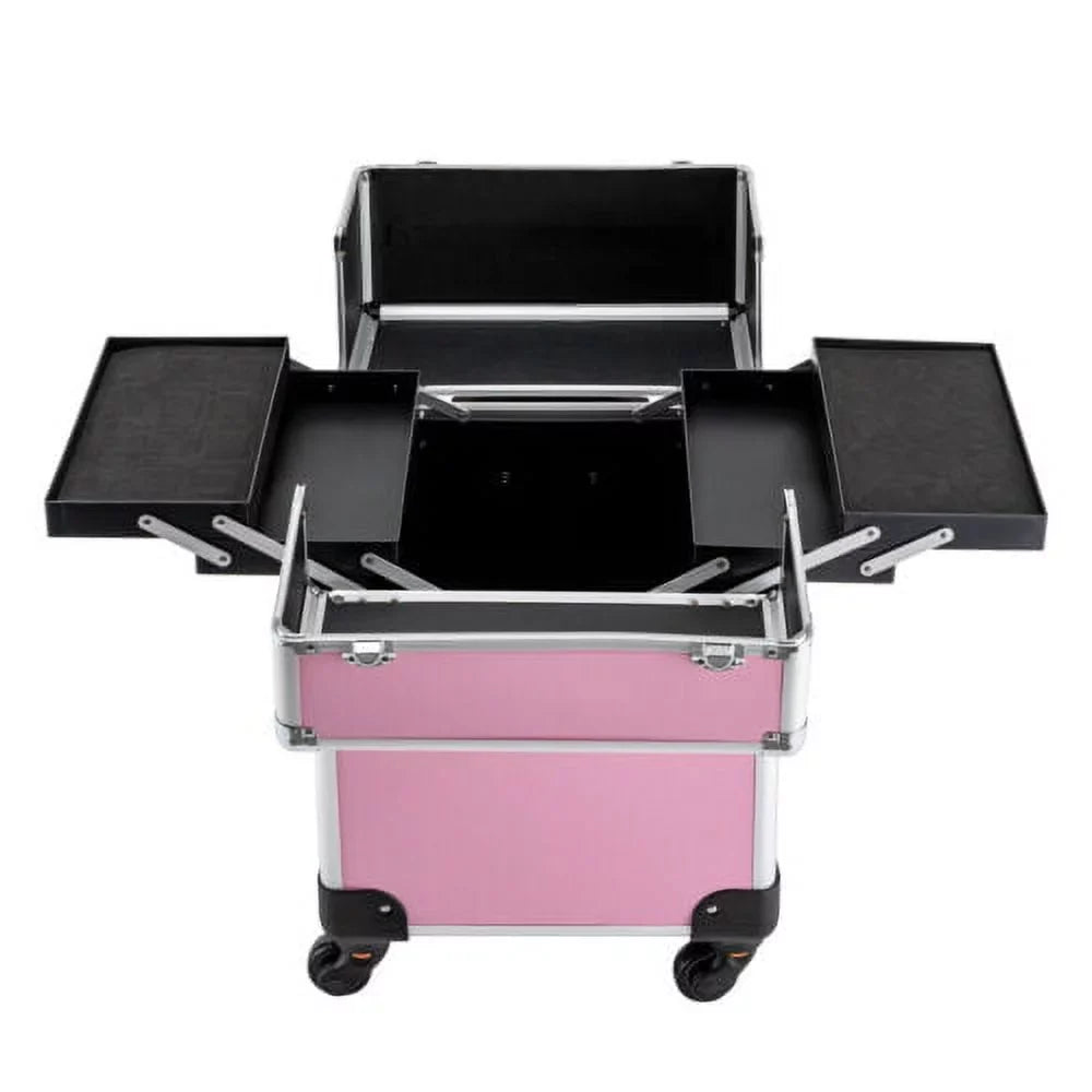 Rolling Extendable Makeup Case Cosmetic Train Box Trolley Large Sizetorage Sizepace