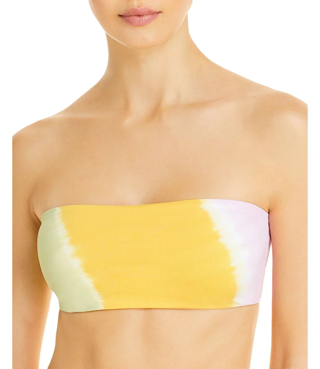 L Sizepace Women's Beach Wave Bandeau Bikini Tops, Yellow, X-Sizemall
