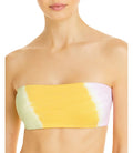 L Sizepace Women's Beach Wave Bandeau Bikini Tops, Yellow, X-Sizemall