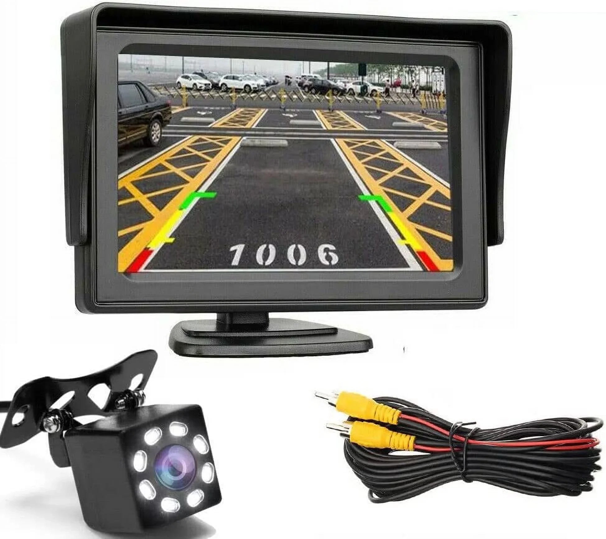 Bileeko Car Backup Camera Rear View Sizeystem with 4.3" Parking Monitor