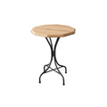 Modern Octagonal Wooden Table with Metal Base