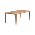 Modern Rectangular Outdoor Dining Table with Slatted Design
