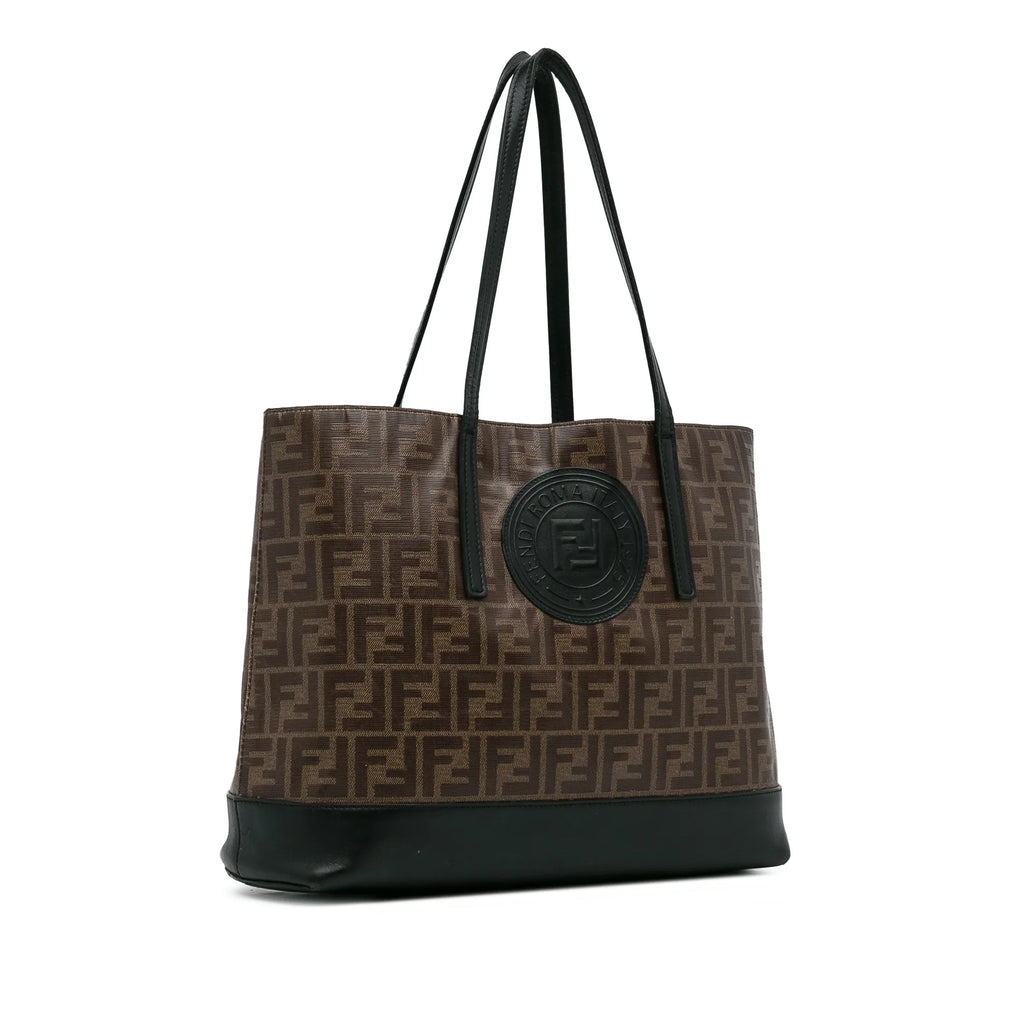 Pre-Owned Authenticated Fendi Zucca Tote Bag Coated Canvas Fabric Brown Unisex (Good)