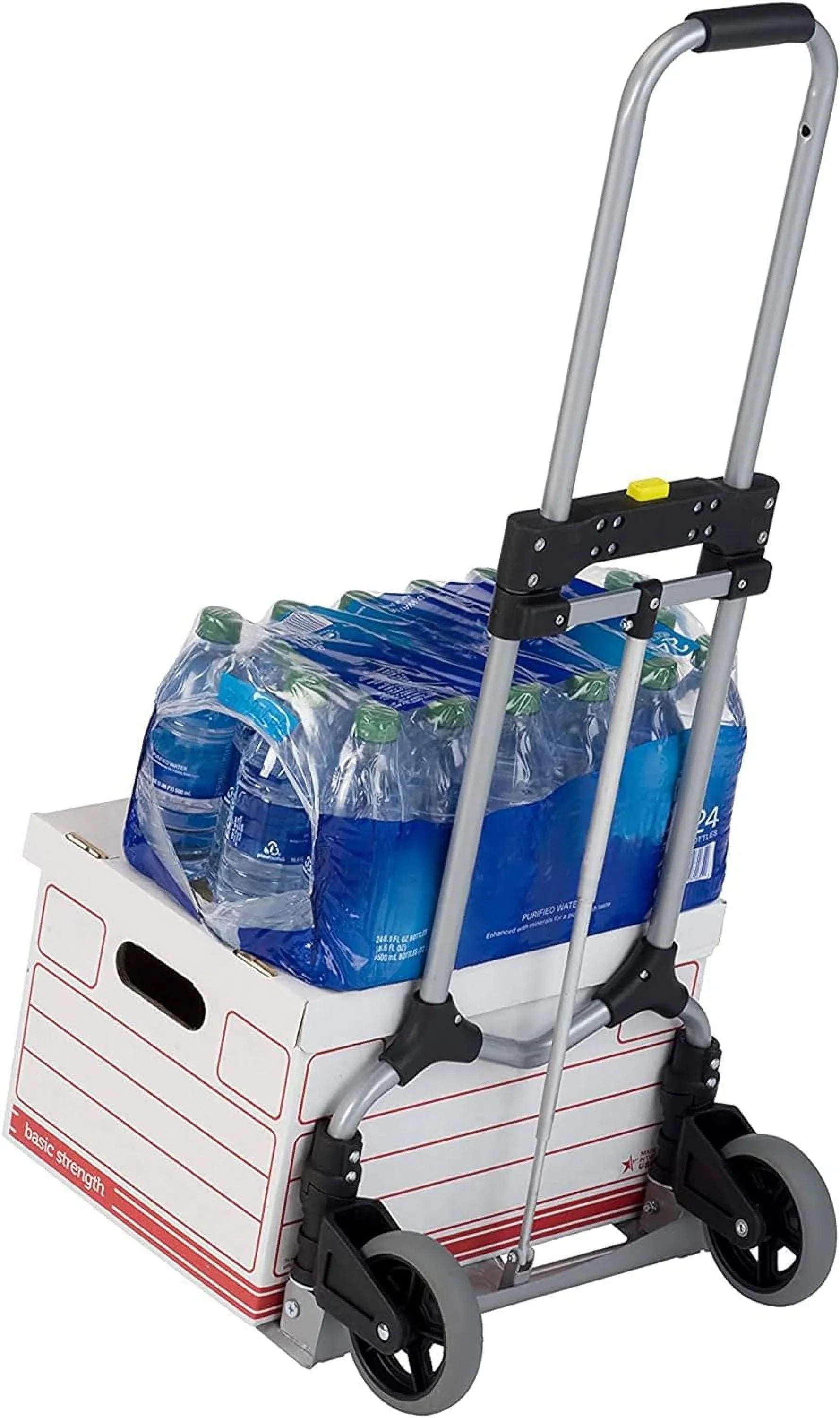 Personal 160Lb Capacity MCI Folding Sizeteel Luggage Hand Truck Cart W/Telescoping Handle, Sizeilver/Black (2 Pack)