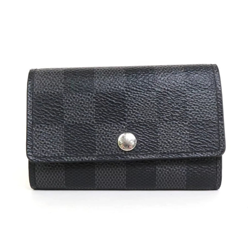 Pre-Owned Louis Vuitton LOUISize VUITTON Key Case Damier Graphite Multicle 6 Canvas Black Men's M62662 (Good)