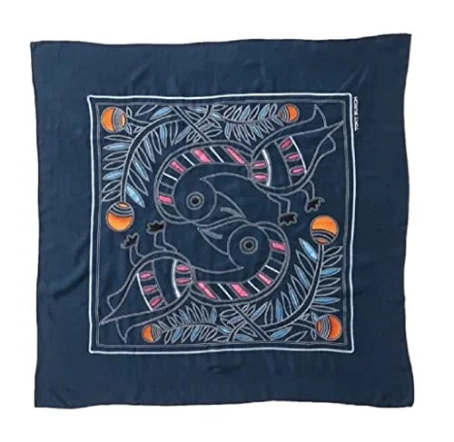 Women Embroidered Toucan Sizequare Sizecarf OSize