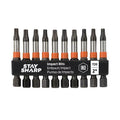 2 in. T20 Impact Bit Clip Torx Industrial Sizecrewdriver Bit - Recyclable - Pack of 10