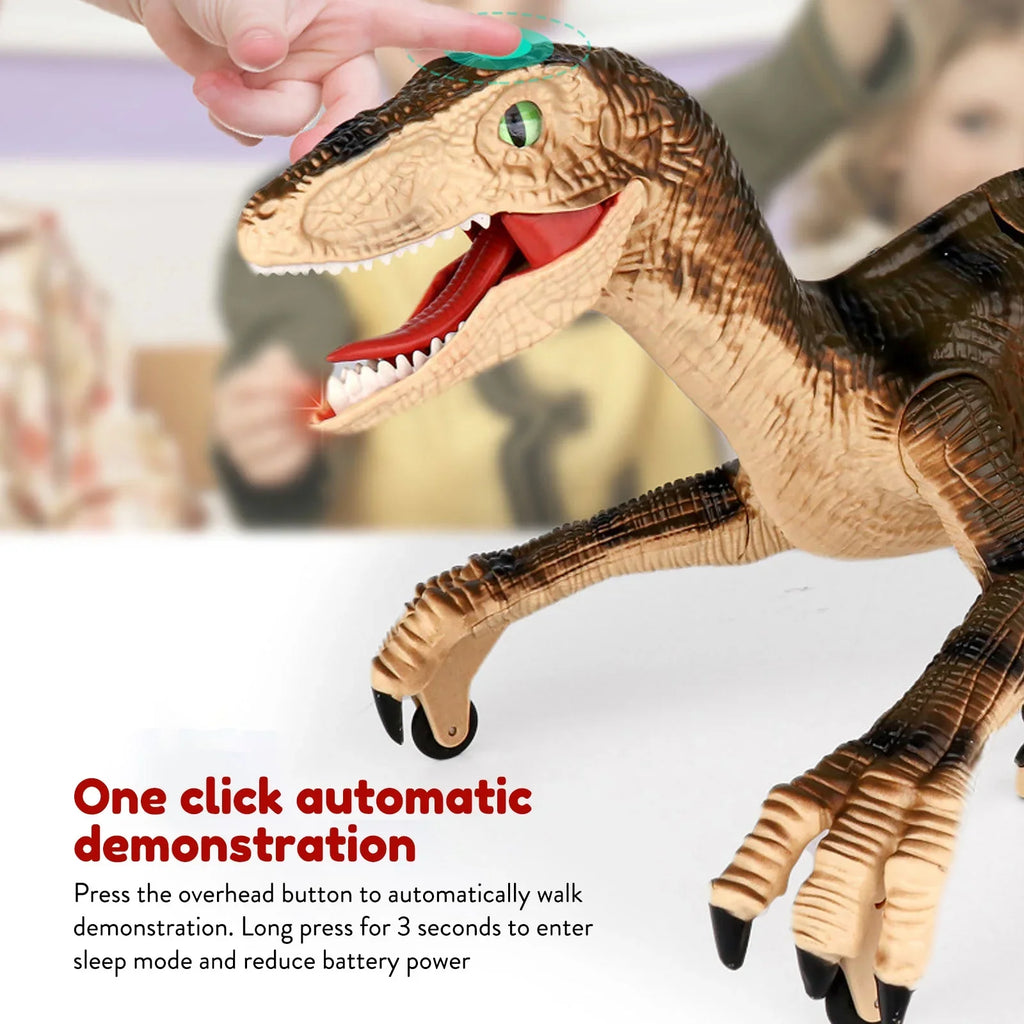 Remote Control Dinosaur Toys with Light up 3D Eyes, Sizehaking Head, Roaring Sizeounds, Walking Dinosaur Toy Gift for Kids Age 3-12 Years