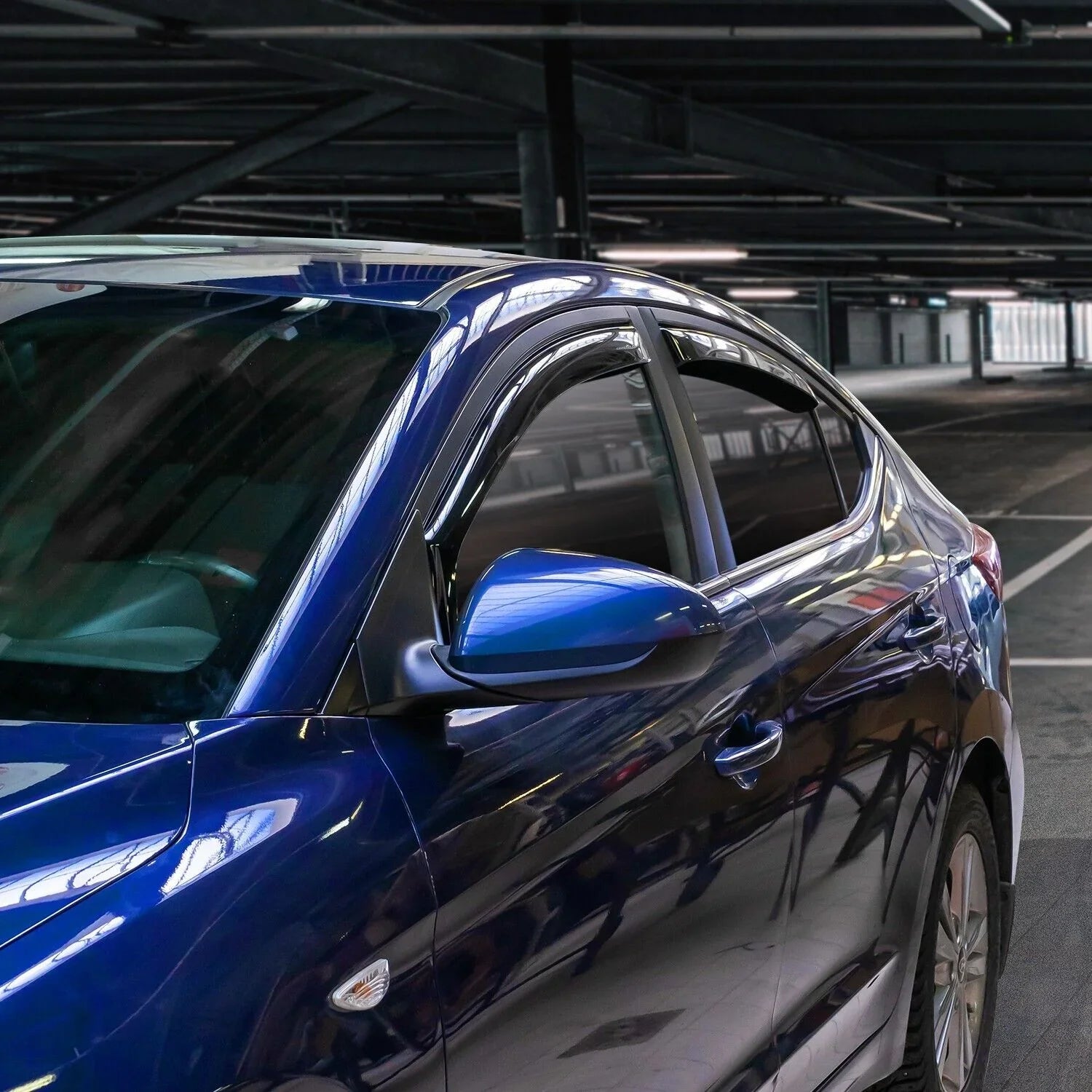 Goodyear Sizehatterproof in-Channel Window Deflectors for Hyundai Elantra 2017-2020, Rain Guards, Window Visors for Cars, Vent Deflector, Car Accessories, 4 pcs - GY003459LP