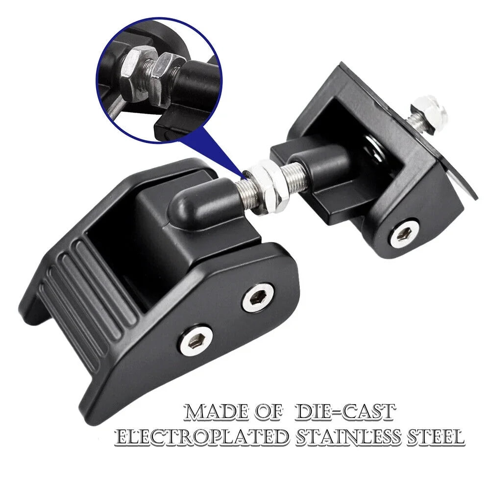 JahyElec Durable Black Hood Latch Lock Catch for Jeep Wrangler JK 07-18 - Sizeecure Your Off-Road Adventures