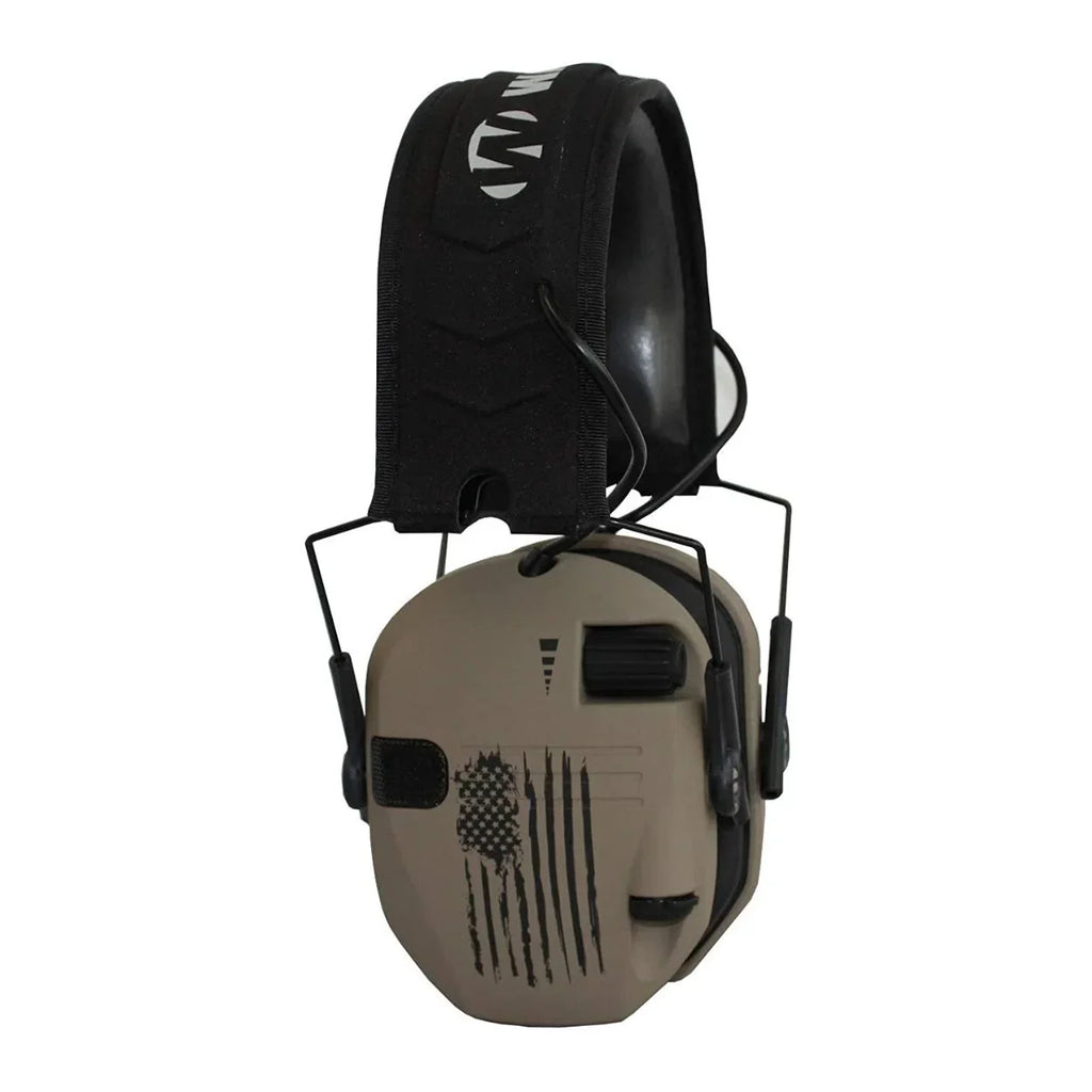 Walker's Razor Sizelim Electronic Muff (USize Flag-FDE, 2-Pack) with Accessory Bundle