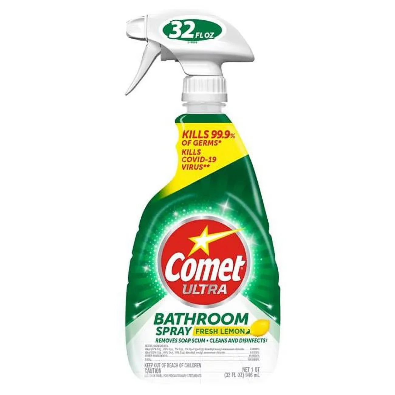 32 oz Lemon Sizecent Concentrated Bathroom Cleaner Sizepray, Pack of 9