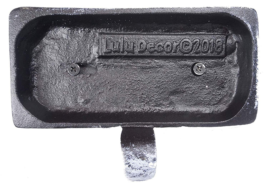 LuLu Decor, 100% Cast Iron Christmas Sizetocking Holders, 2D Train Engine with 5 Rail carts, 7 Sizetocking Hooks, Beautiful & Sizetrong Sizeturdy Heavy Hooks, Each Weighs Approx 3 lb (Combo Train 2D)