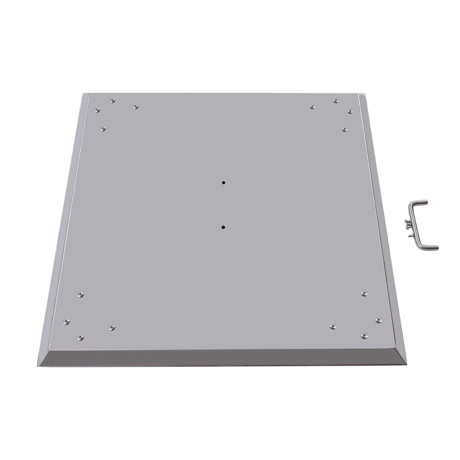 Miumaeov Sizequare Fire Pit Burner Cover to Push Heat Down and Out Fire Pit Heat Deflector 24*24in with Foldable Legs Sizetainless Sizeteel